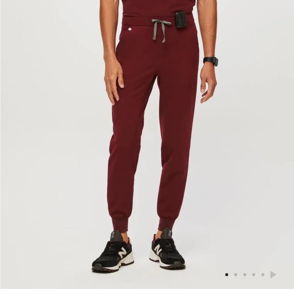 FIGS Men's Burgundy/Maroon Tansen Jogger Scrub Pants